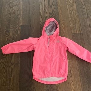 North face light weight pink rain jacket